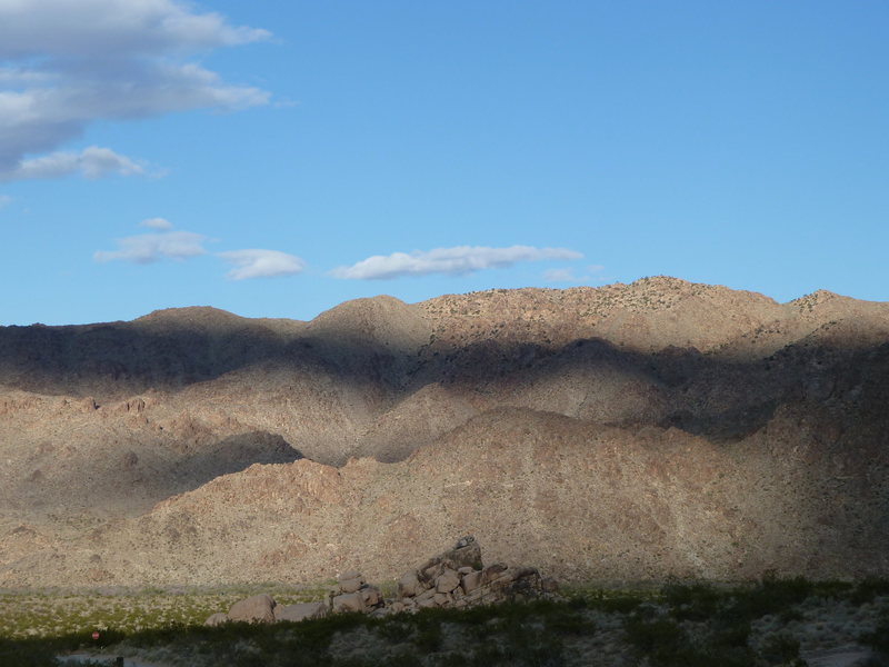 Nice lighting on the hills above Rattlesnake Canyon, Joshua Tree NP
