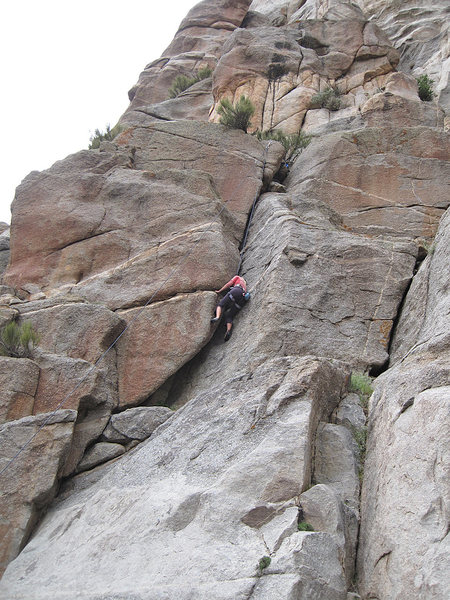 Passing the OW at Three's Company on top rope. All the rocks that are in the main route photo appear to still be there. Is there one I'm missing? 5/14/11.