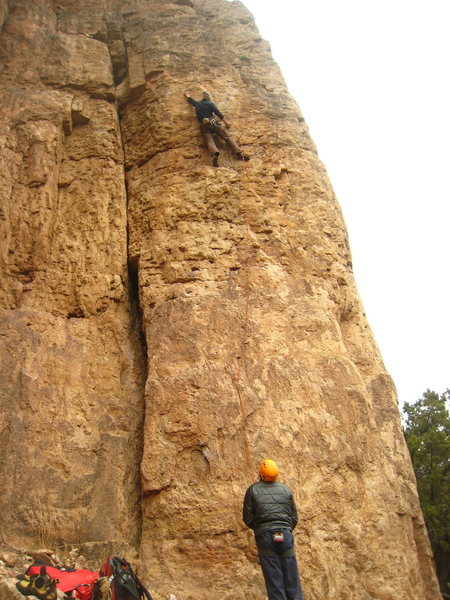 Engaging the crux.