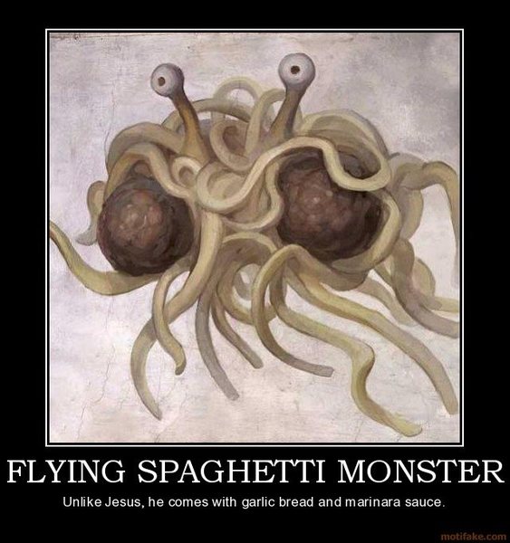 touched by His noodly appendage...