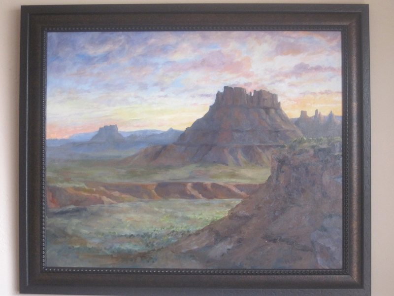 Original Oil Painting of Canyon Lands by Marea Goodman-Ross. 29"X 35" for sale...SOLD