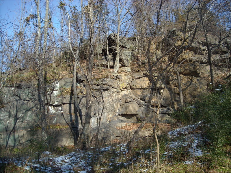 Rocks on the backside of the island. Possibly a few problems in there somewhere.