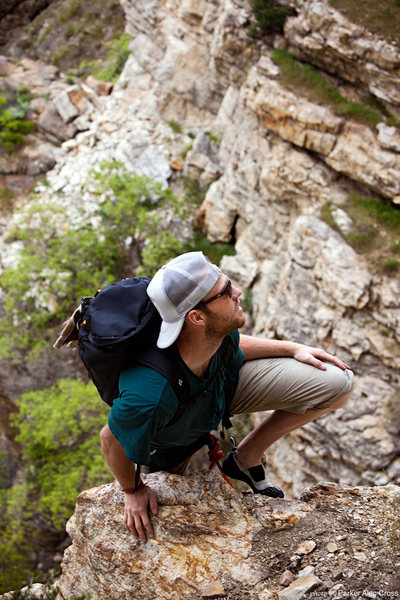 Andy topping out on the first pitch.