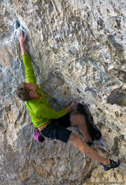 Andy Hansen working out the moves on the fun and steep line. Fall 2010 ...