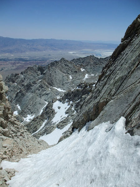 looking down to the Owens Valley