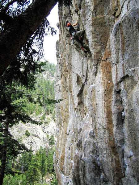 Kurt finishing the crux on his flash of Thunderdome. He curb-stomped it.