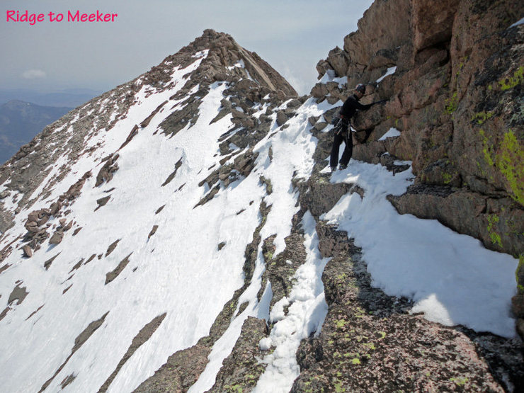 Traverse from ridge (where Dreamweaver pops-out) to Mount Meeker (13,911')