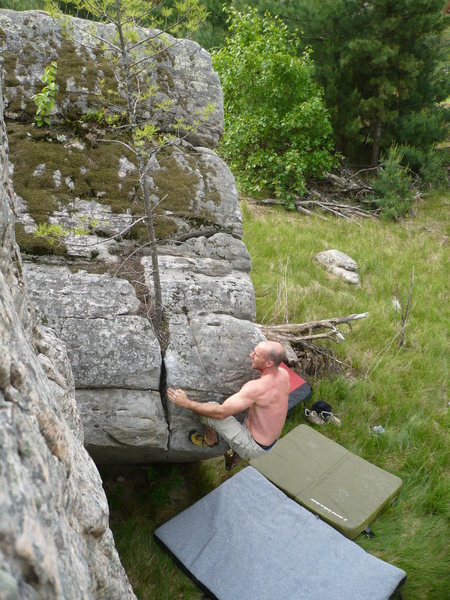 Mike pulling down