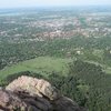city of boulder from top of first flat iron