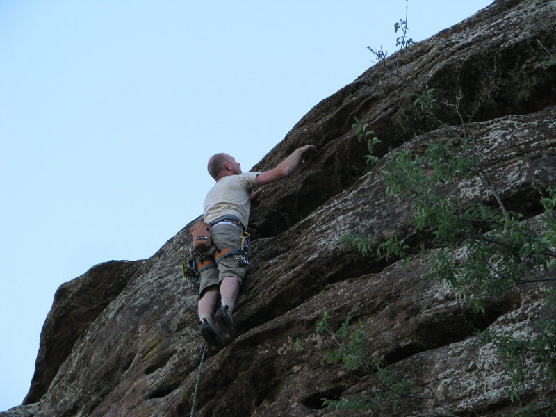Aaron topping out on Transverse to Heaven.
