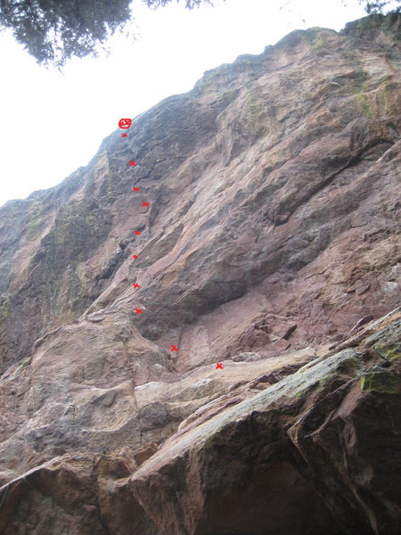 The line, back when we were still toproping on it....