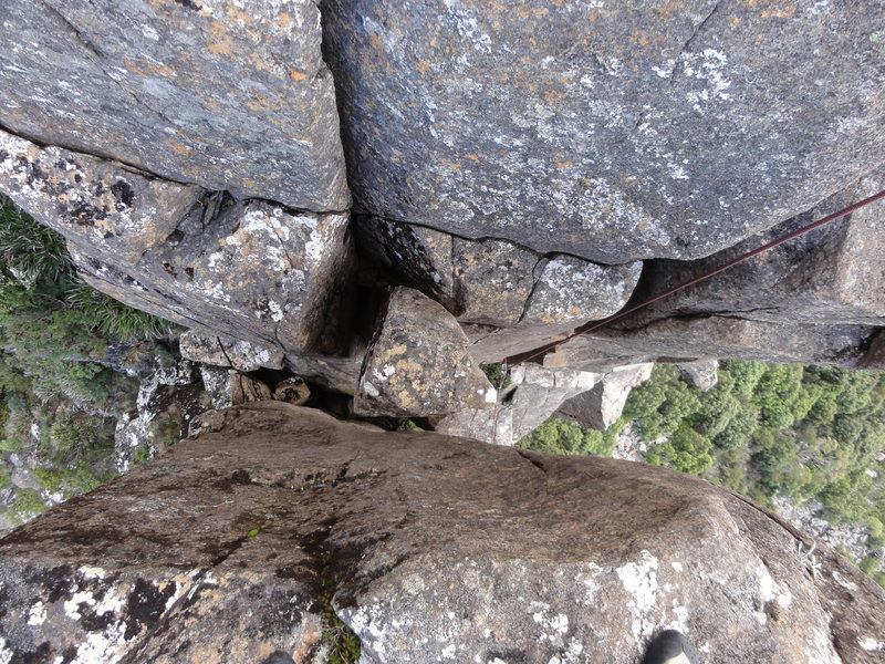 So much of the less exposed feel! Still a few 5.easy moves once you get on the ridge.