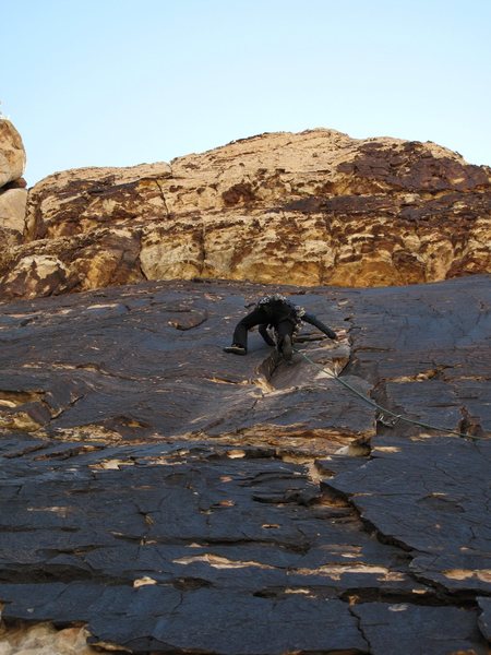 A fun, mellow climb to get my mojo back. These 108 degree days got me all excited to get back on the rock- really. I can't explain it. <br>
<br>
June 2011- photo credit: Jonny