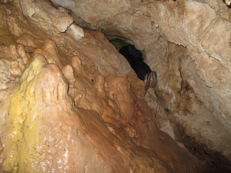 Slithering up a tight exit hole in the awesome Leviathan Cave, Nevada. <br>
<br>
The hike to the cave was a ball-buster on a hot, full sun exposed day, so it felt pretty darn good to chill in the friged cave.<br>
<br>
photo credit: Jonny
