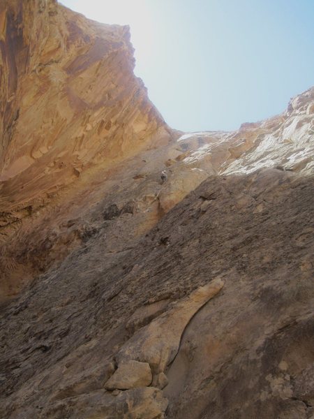 Andy on the belay of P2