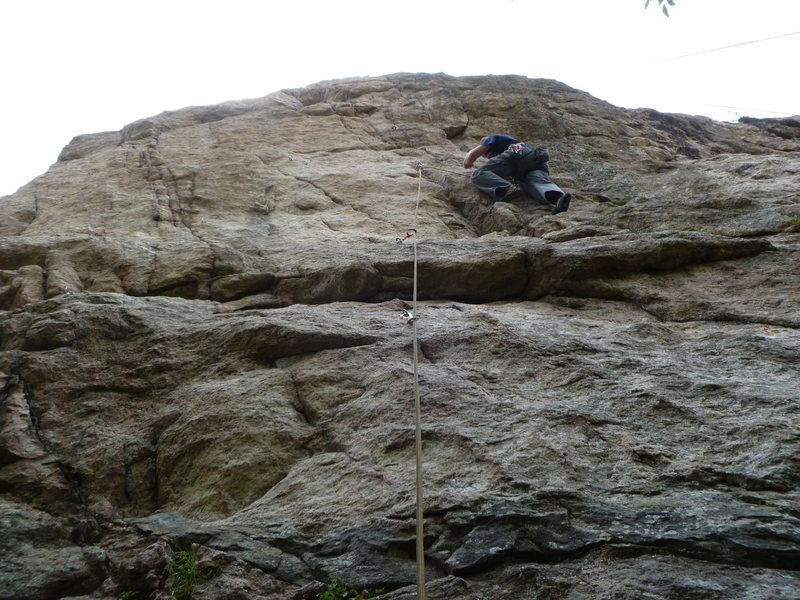 Fully engaged in the crack.
