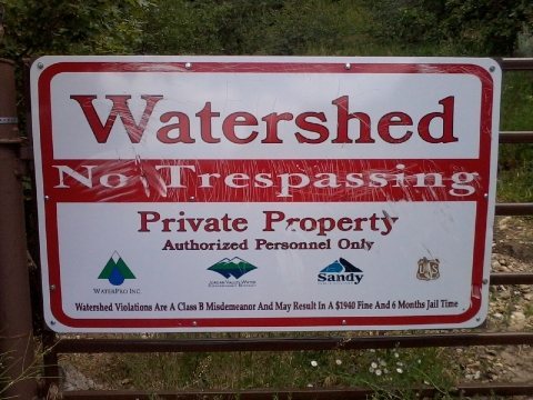 This is the sign on the second gate encountered when approaching Big Willow. Does this mean the lower road is closed to foot traffic, or am I missing something?