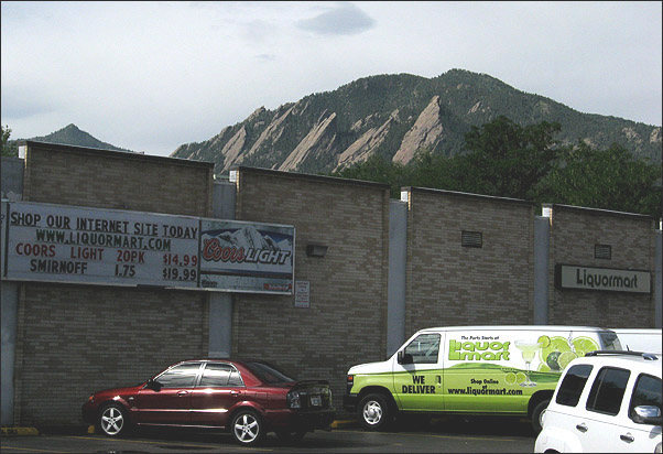 Liquor Mart for all your liquor needs. They deliver!
<br>
<br>
Photo by Blitzo.