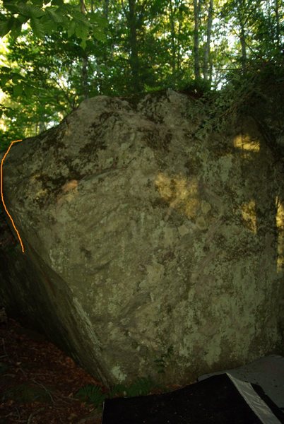 Left hand stand start using both sides of prow and the slab on the left.