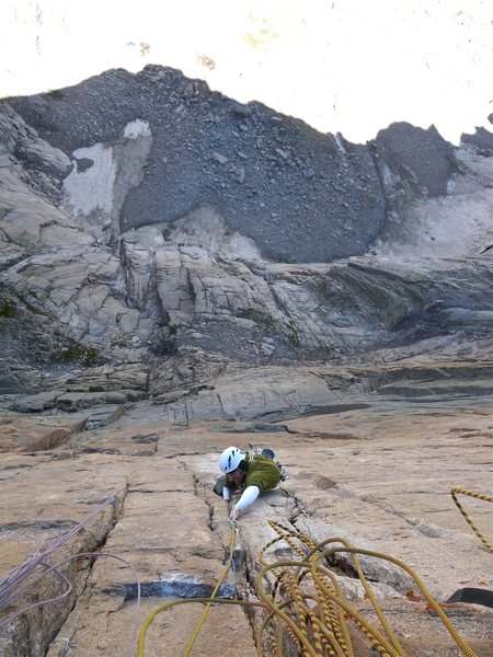 Bruce Miller on the crux 7th pitch.