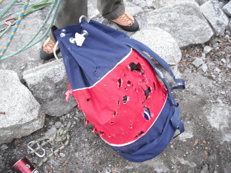 No haul bag, No problem. Good Will was there for us :) They made it...Barely.