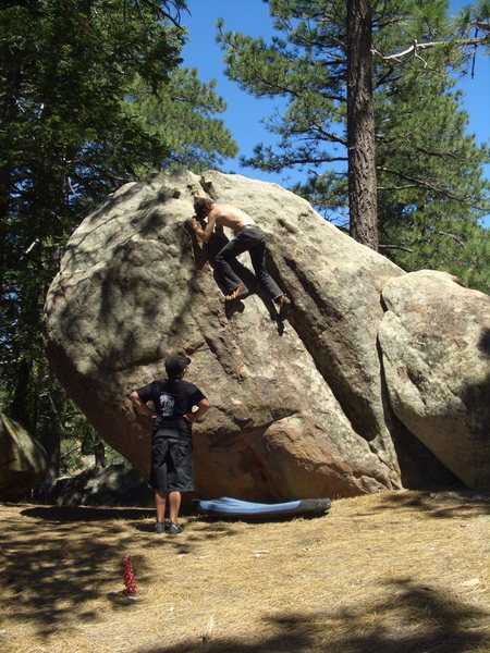 Mitchel Boring climbing Free Thinker, Lower Ridge, Pine Mountain.