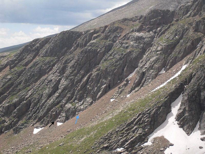 A summer view. The black arrow points to MEMG while the blue one points to Snorkmaiden.