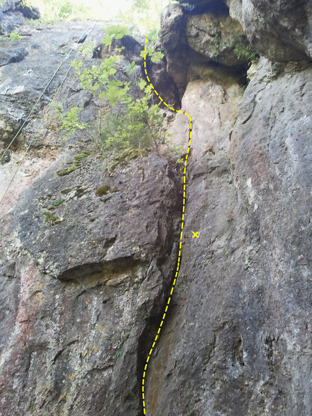 This ones kind of blurry, but you can see the beginning of the route.