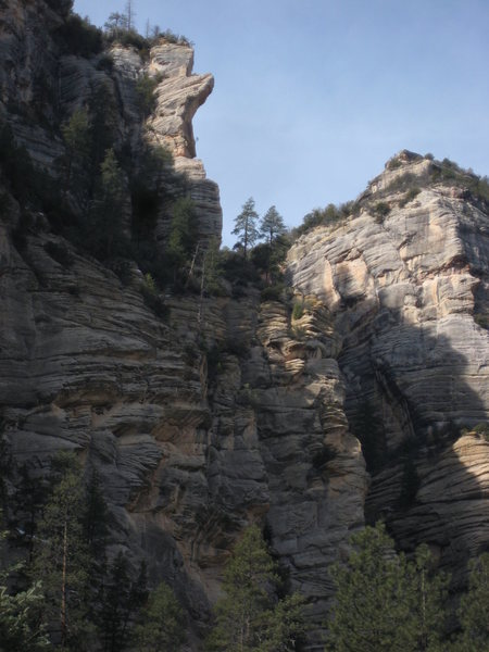 view of the route from near the trailhead