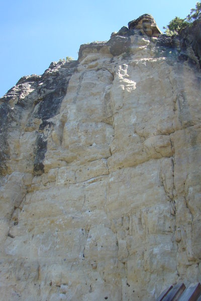This climb isn't just radical, it's Tubular! The route is roughly in the middle of the photograph. The Wall of Wow! has a couple of kick ass 5.12's worth getting on to the left of Tubular!