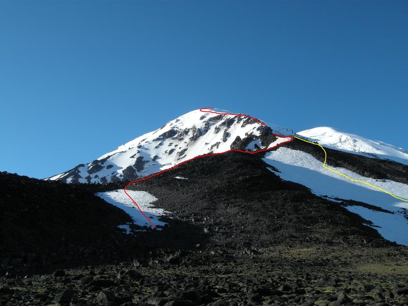 The North Ridge from the base.