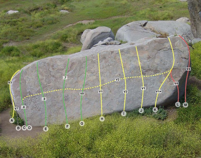 Bouldering in The Amphitheater, San Diego County