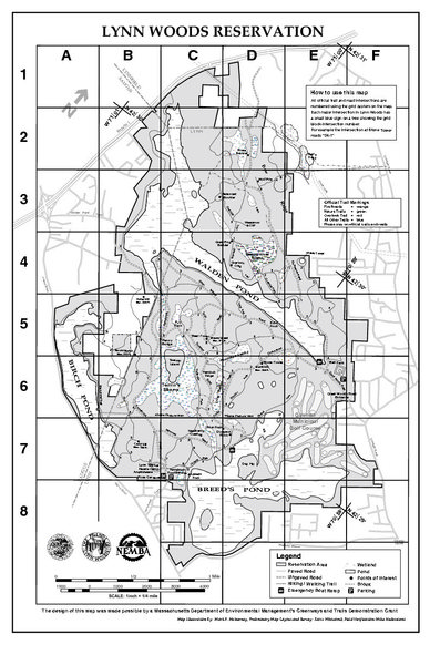 Lynn Woods map. Visit www.flw.org for more information about the park.