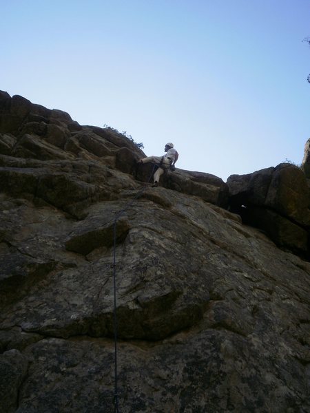 Pulling over the fun overhang.