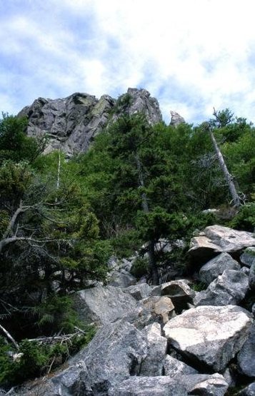 The talus slope below the Eaglet.