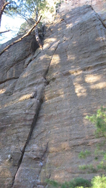 My first lead climb! Oh and did I take a good whip blowing a clip on it