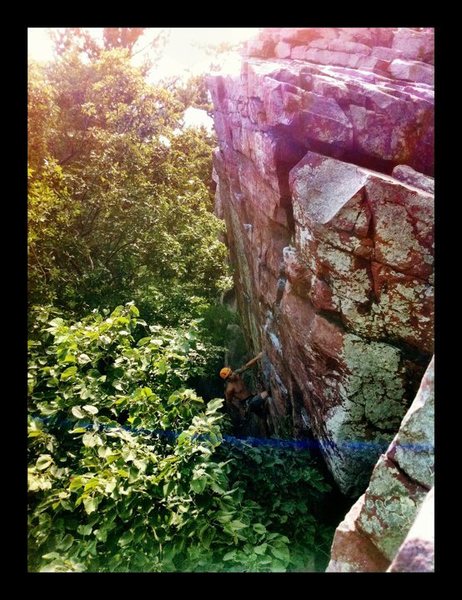 Ryan Pulling down on Sometime Crack.