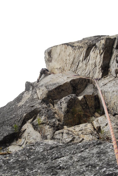Another view of the 2nd to last pitch - fingers (9+). Taken by Brian Prince
