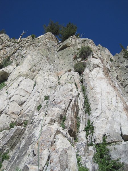 Near the top.