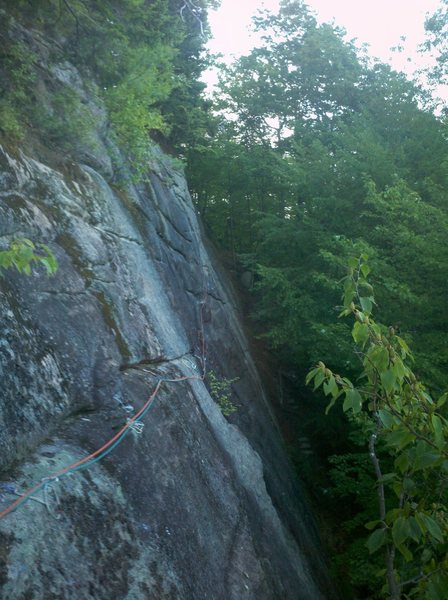 Looking back at the line from the left end of the slab during the FA
