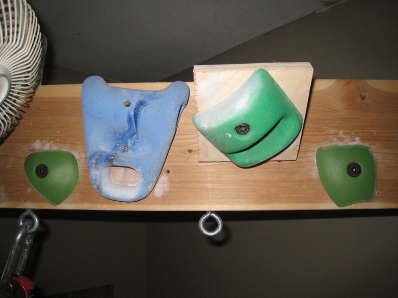 At some point, if you get strong enough, you need to make your own hangboard.
