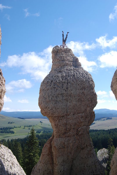 Clay Stoner having some fun atop the Dirty Hippie