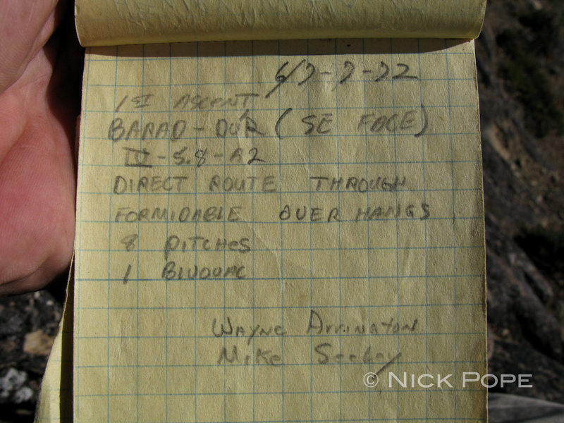 FA entry in the summit register.