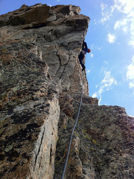 Ascentionist - 1st crux, pitch 5.