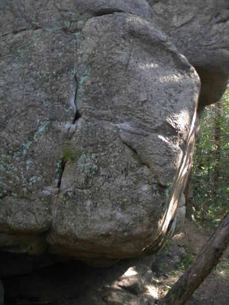 The left side of the arete