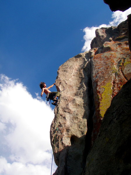 Shaking out before the crux. photo Greg Troutman
