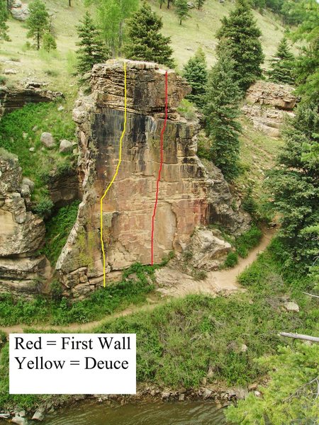 Deuce is on the left. First Wall is on the right.