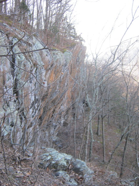 looking down the line of main cliff.