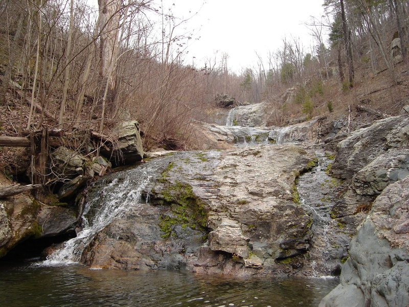 bottom half of Big Branch Falls where main trail crosses stream. 
