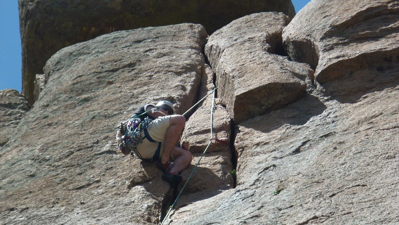 Completely pumped out after my third lead fall on the same cam. This is when I started learning that one can't muscle their way through most of a rout.
